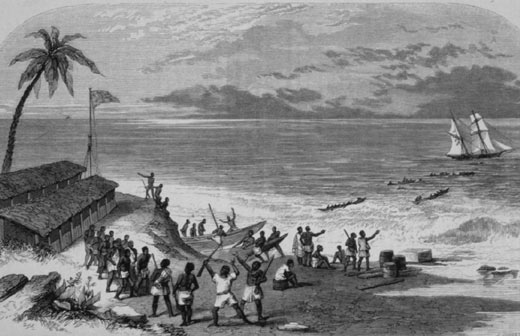 inscheping van Kongolese slaven voor Brazili
