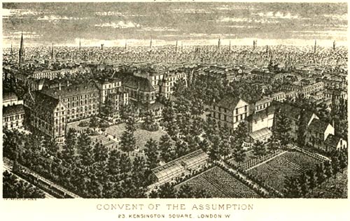 'Convent of the Assumption' aan Kensington Square in Londen