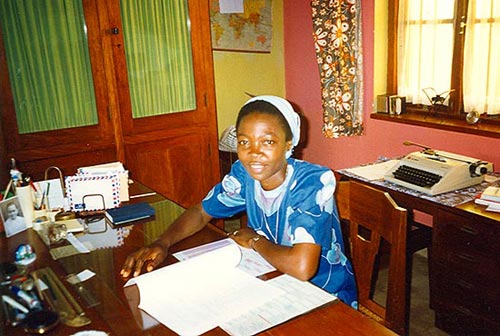 Sr Félicité Mbombe, eerste inlandse directrice van de middelbare school