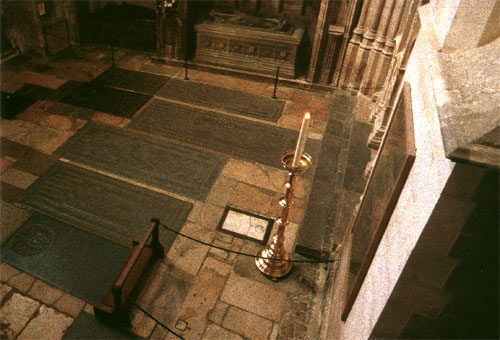 De plaats in de kathedraal waar aartsbisschop Thomas Becket werd vermoord.