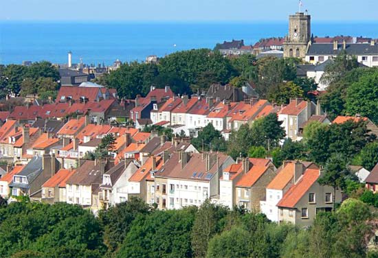 Algemeen zicht op Boulogne-sur-Mer.