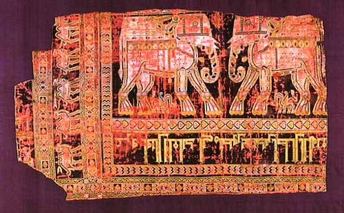 Fragment van de lijkwade van St. Joost. 10de eeuw. Parijs, Louvre.