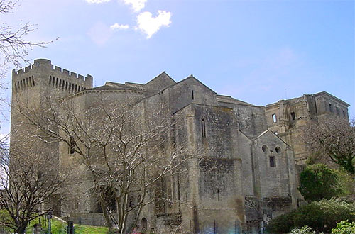 De romaanse abdijkerk Saint-Maur van Montmajour.
