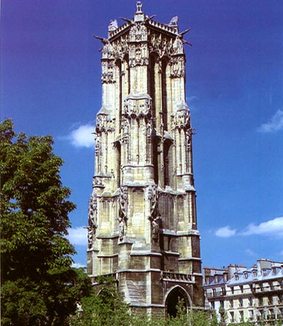 de Tour St.-Jacques is alles war rest van de kerk St. Jacques-de-la-Boucherie