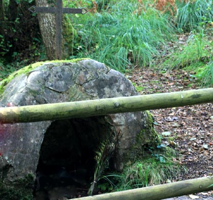 de miraculeuze bron Saint-Clair in Belin-Bliet