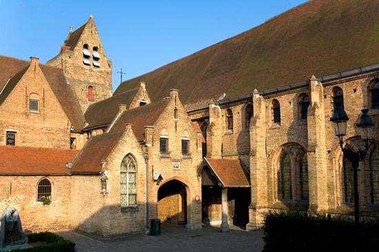 binnenkoer van het S. Janshospitaal in Brugge