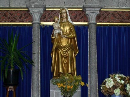een kopie van het miraculeuze Mariabeeld van Lissewege