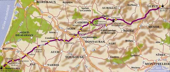 de Via Podiensis, vertrekkend vanuit Le Puy-en-Velay