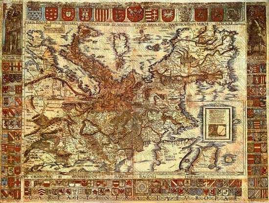 Carta itineraria europae. Martin Waldseemuller, 1520. Innsbruck, Tiroler Landesmuseum