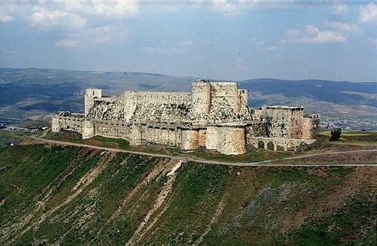 de burcht 'Krak des Chevaliers' in Noord-Syri