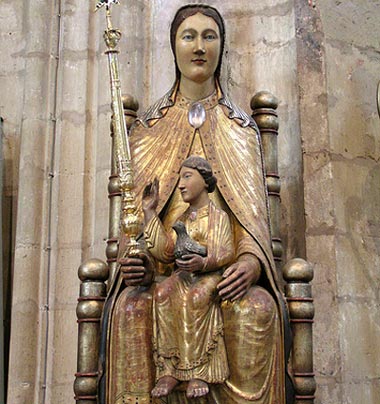 Het 'Sedes Sapientiae'-beeld in de Leuvense St. Pieterskerk