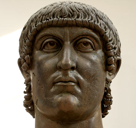 keizer Constantijn de Grote. Bronzen buste, 4de eeuw. Rome, Musei Capitolini