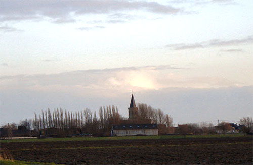 Algemeen zicht op het polderdorp Zande