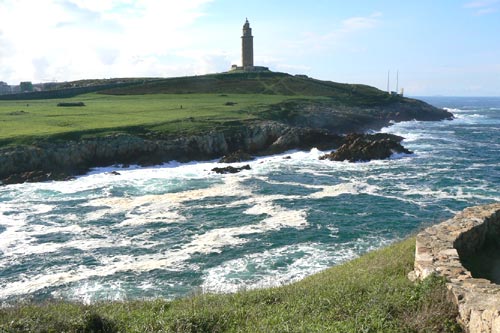 La Coruna, de populairste eindbestemming van de bootpelgrims, vooral die van de Britse eilanden.