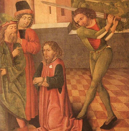 de marteldood van Jacobus. Linz, Obersterreichisches Landesmuseum, ca. 1500