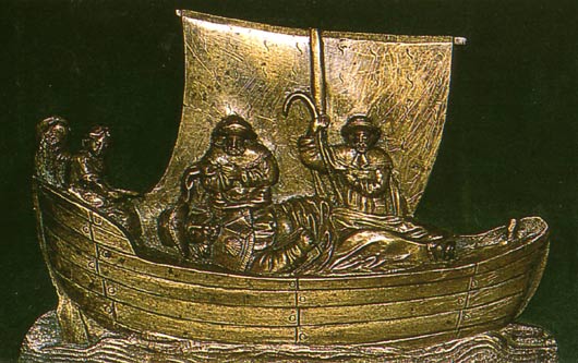 overbrenging van Jakob's lichaam naar Spanje. Compostela, kathedraal, museum