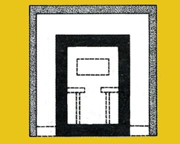 reconstructie plattegrond antiek mausoleum. (J. Guerra Campos, 1982)