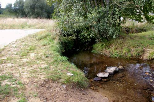 het Lavamentula-riviertje waarin de pelgrims zich wasten