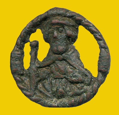 insigne met de H. Jakobus als pelgrim (circa 1300)