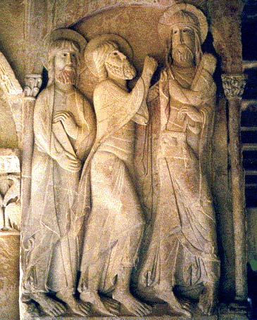 oudst bekende voorstelling van Jezus als pelgrim. Santo Domingo de Silos