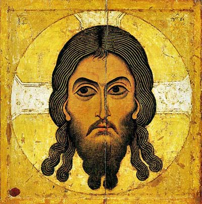 bedevaarders-icoon, met afbeelding van Kristus de Pantokrator