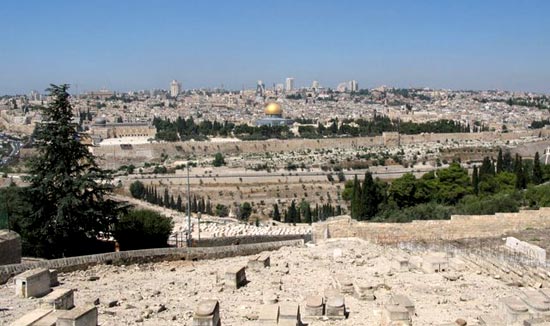 Jeruzalem, gezien van bovenop de Olijfberg