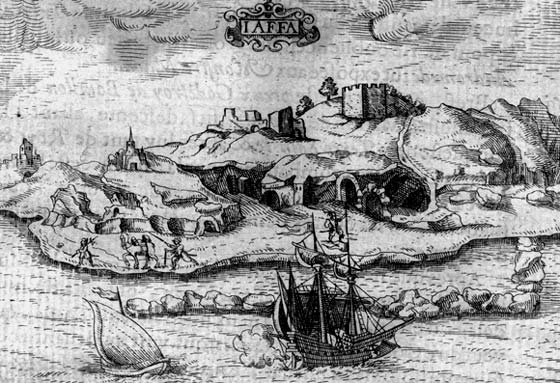 De haven van Jaffa (nu Haïfa). Henry de Beauvau, 1615.