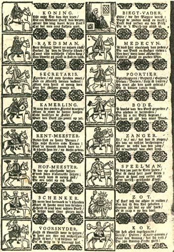 Zeldzaam exemplaar van een blad met 'koningsbriefkes'. Gent, Drukkerij Poelman, 18de eeuw