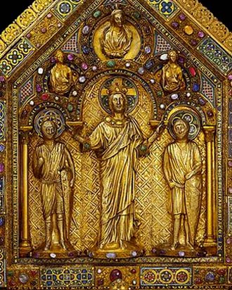 Kristus tussen de heiligen Felix en Nabor