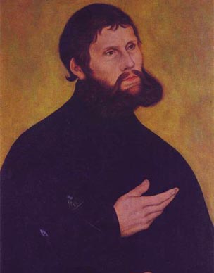 Luther. Schiderij van L. Cranach de Oudere, 1522