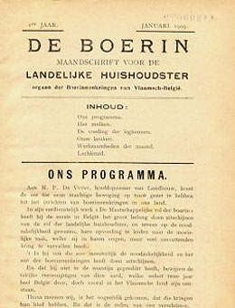 eerste nummer van het maandblad 'De Boerin' (1921)