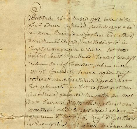 cijnsbrief voor de grond van de Armenschool (28 november 1782)