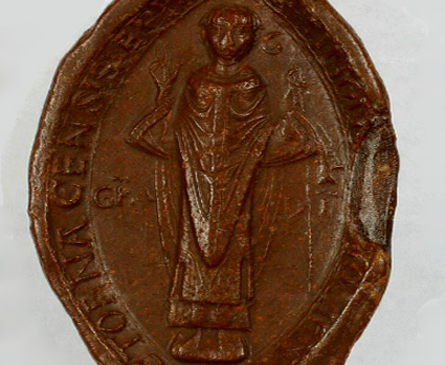 Zegel van bisschop van Simon van Vermandois, bisschop van Noyon/Doornik