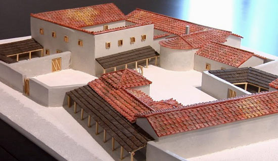 3D schaalmodel van een mansio in San Lorenzo di Sebato (Zuid-Tyrol)