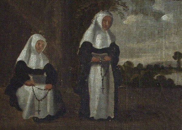 Detail van een schilderij (1578) in het Stedelijk Museum Hof van Busleyde in Mechelen.