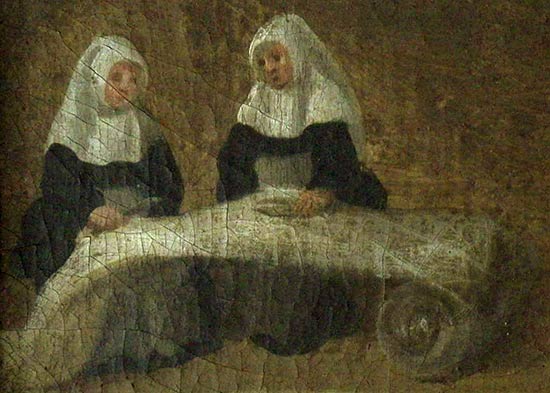 Detail van een schilderij (1578) in het Stedelijk Museum Hof van Busleyde in Mechelen.