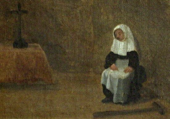 Detail van een schilderij (1578) in het Stedelijk Museum Hof van Busleyde in Mechelen.