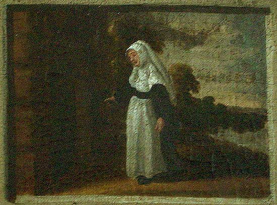 Detail van een schilderij (1578) in het Stedelijk Museum Hof van Busleyde in Mechelen.