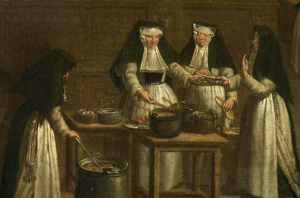 Middeleeuwse ziekenzaal van het Sint-Janshospitaal in Brugge (detail). Jan Beerblock, ca. 1778.