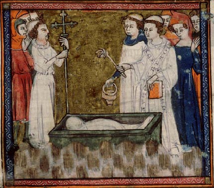 Begrafenis. Getijdenboek, 1330. Avignon, Bibl. Municipale