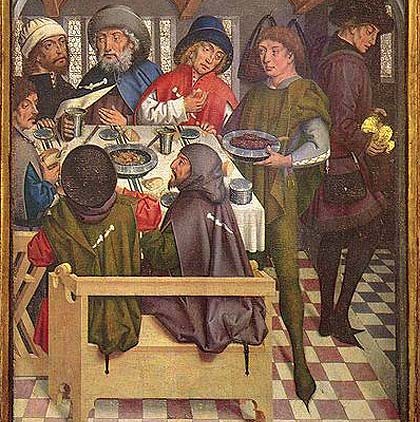 Pelgrimsmaaltijd. Friedrich Herlin, 1466.