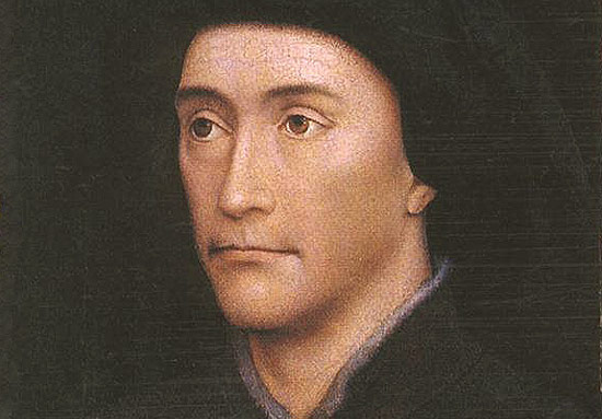 Bisschop Fillastre, auteur van de Statuten voor het Gasthuis Ten Bunderen. Rogier Van der Weyden, 1440. Londen, Courtauld Institute Galleries.