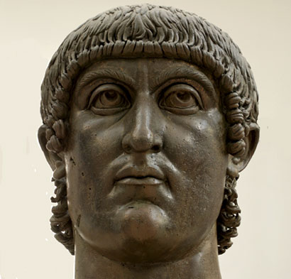 Keizer Constantijn I (Bronzen buste, 4de eeuw. Rome, Musei Capitolini)