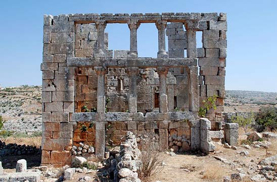 Bijgebouw van het pelgrimsoord in Deir Seman in Syri.