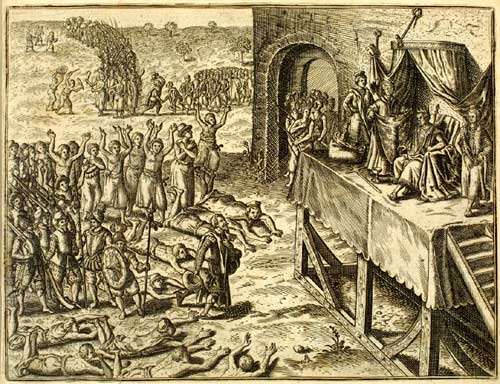 gezanten van de Portugese koning, ontvangen door de koning van Kongo (17de eeuw)