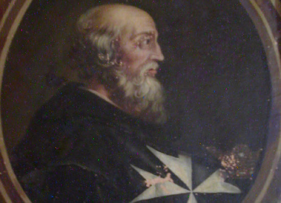 Grootmeester Roger de Moulins, auteur van de aanvullende statuten.