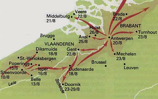 verspreidinggebied van de Beeldenstorm in Vlaanderen