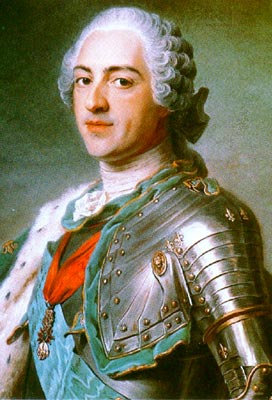 de Franse koning Lodewijk XV