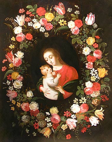 'Maria en Kind' van onbekende schilder