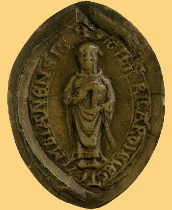 Zegel met afbeelding van Richard de Gerberoy, bisschop van Amiens